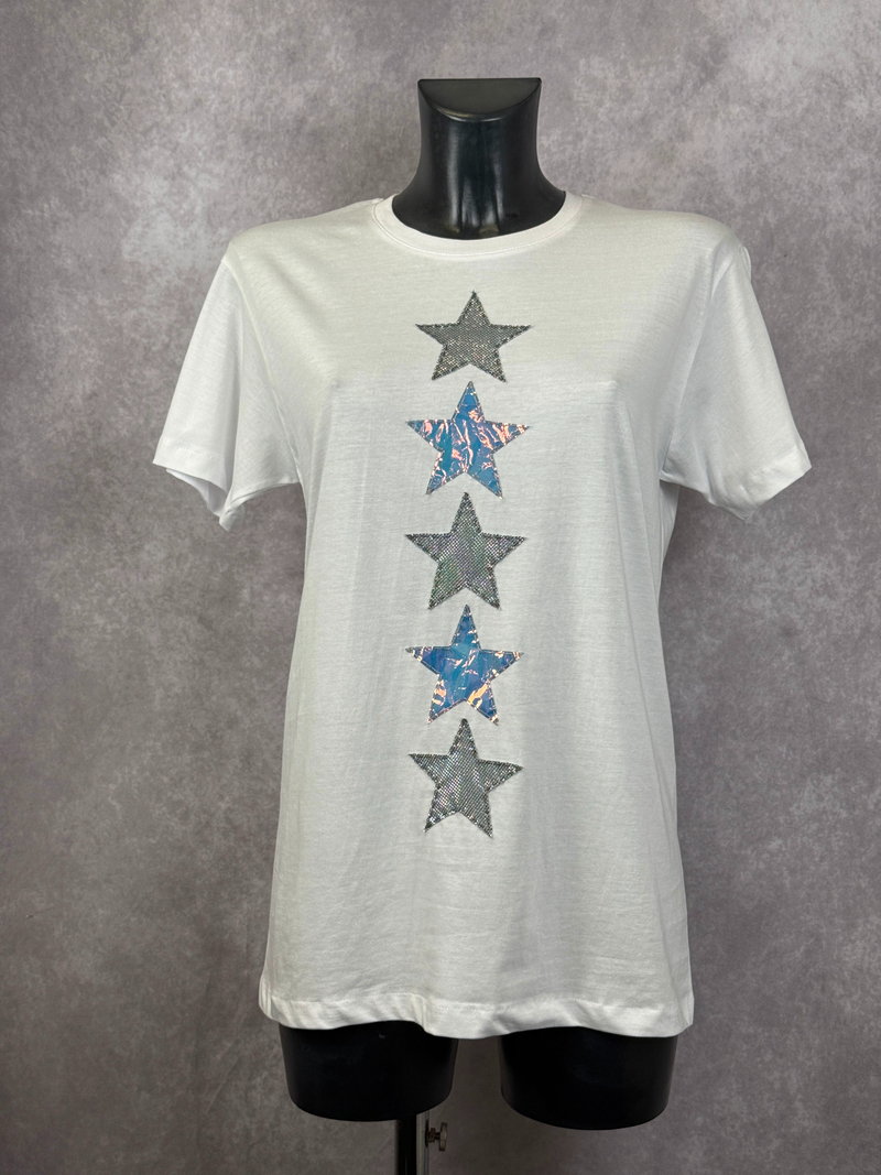 T-Shirt Stelle — Bianco I