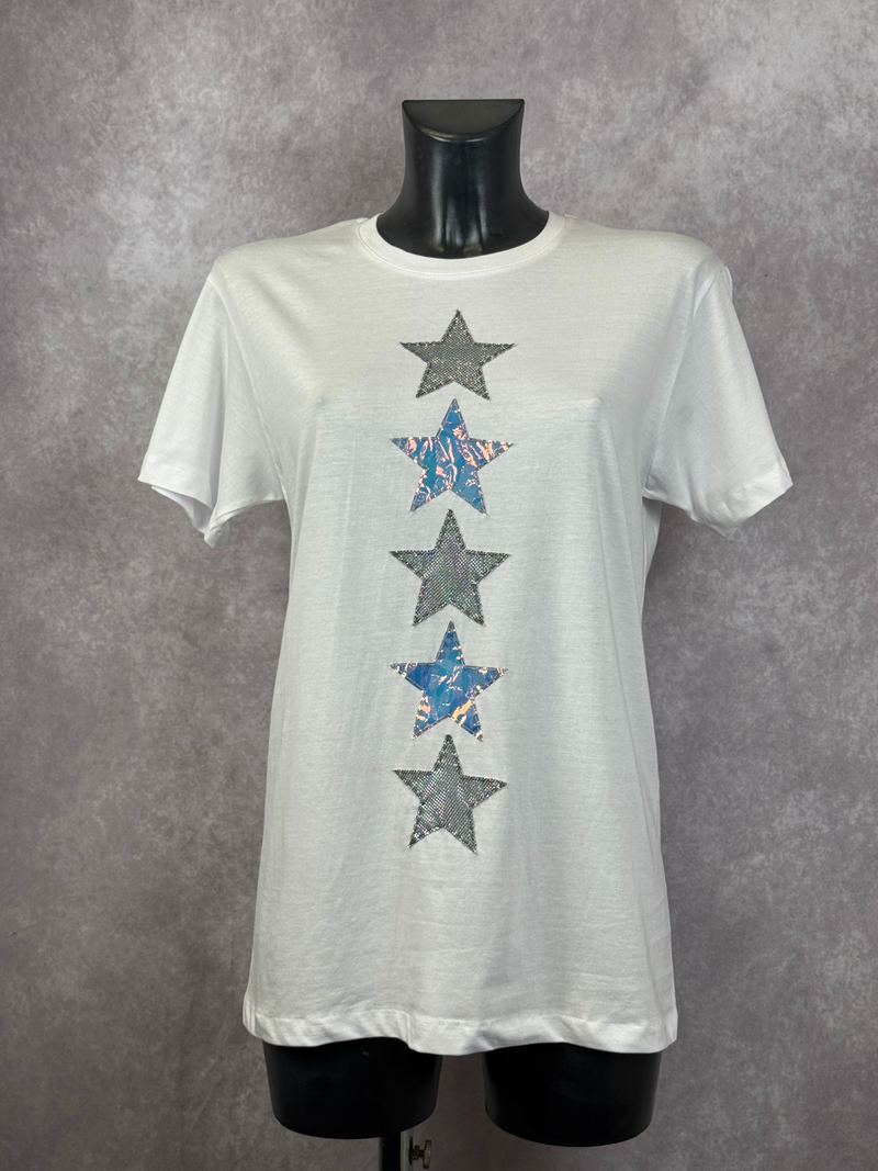 T-Shirt Stelle — Bianco I — foto 2