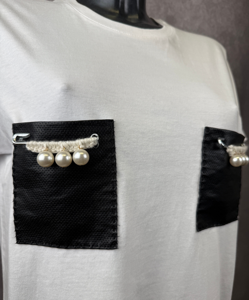 T-Shirt TascPerle — Bianco — foto 4