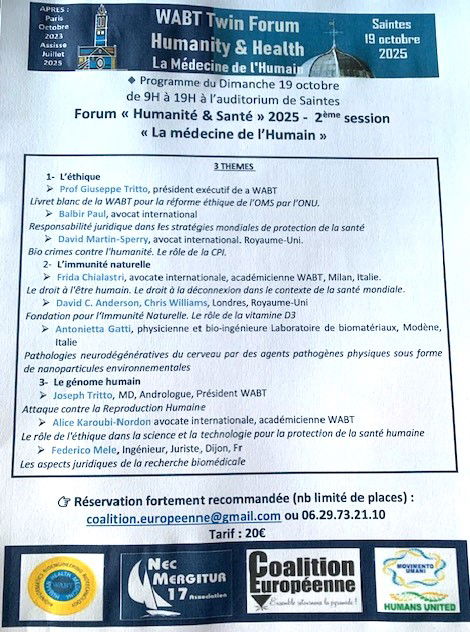La médecine de l'humain, comment s'opposer à l'OMS ?