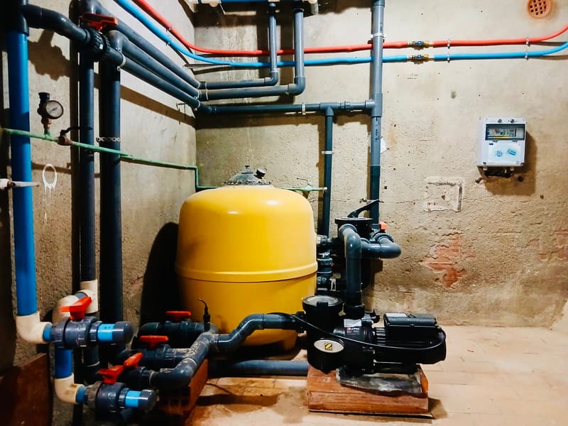 Motor piscina y cuadro eléctrico