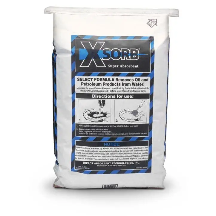 XSORB Oil Spill Absorbent, 1.75 cu. ft. Bag - Safety First Industria...