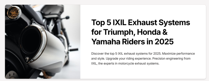 Top 5 IXIL Exhaust Systems for Triumph, Honda & Yamaha Riders in 2025