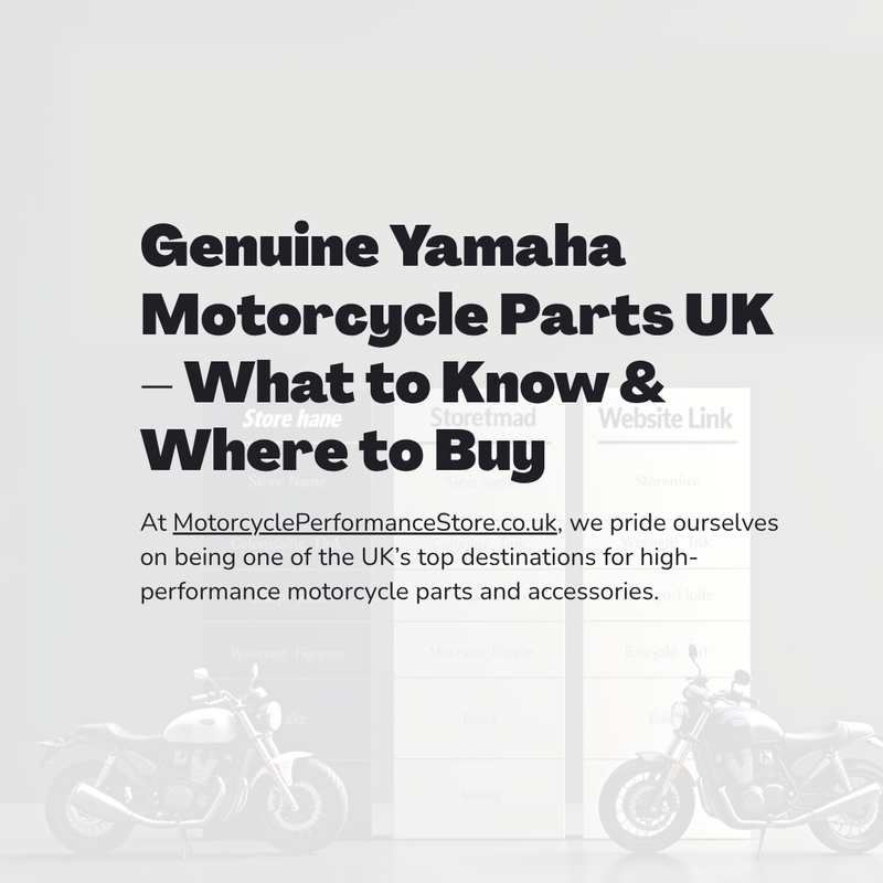 Genuine Yamaha Motorcycle Parts UK – What to Know & Where to Buy