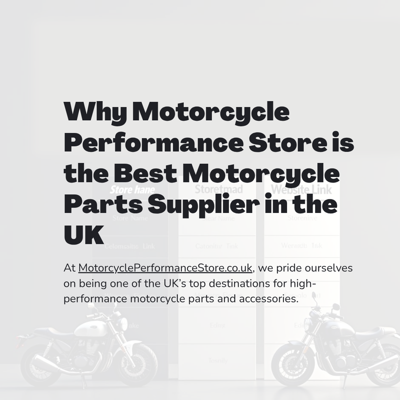 Why Motorcycle Performance Store is the Best Motorcycle Parts Supplier in the UK