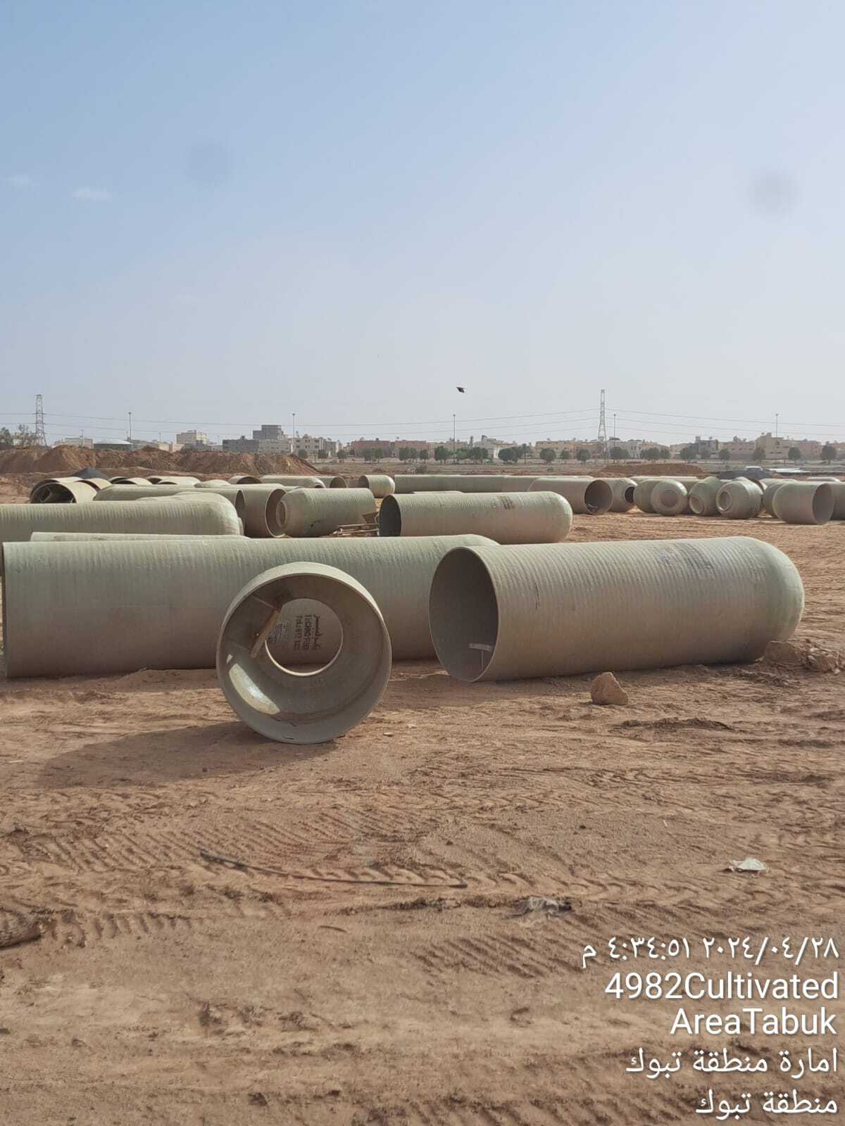 تنفيذ شبكة الصرف الصحي بمخطط الغد مدينة تبوك 