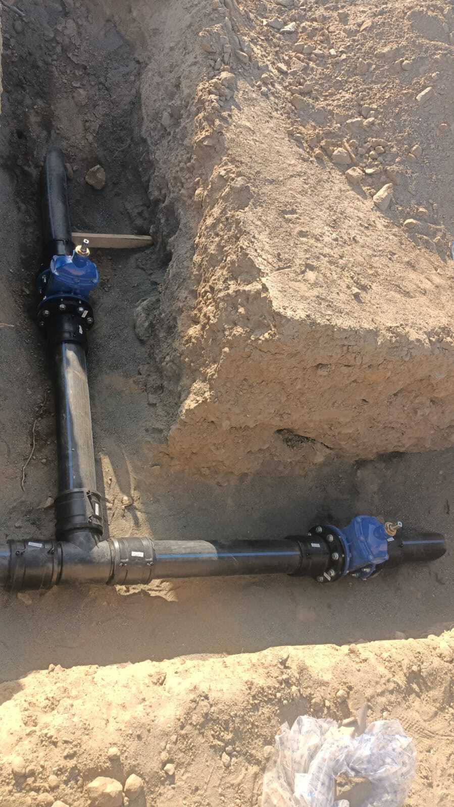 تنفيذ شبكة الصرف الصحي بمخطط الغد مدينة تبوك 