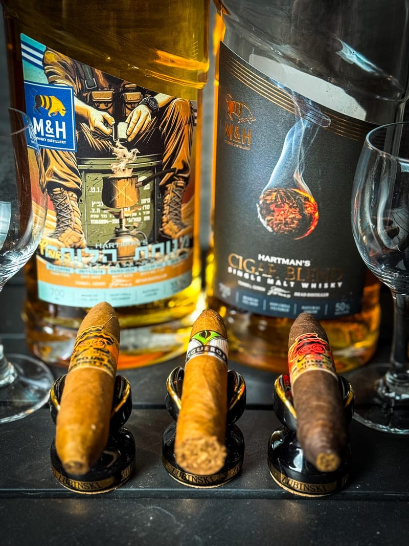 🥃🔥 סיפור של חלב דבש ועשן: מסע וויסקי וסיגרים