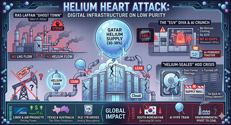 No OIL - No Industrial gases: NO Cloud for your Data