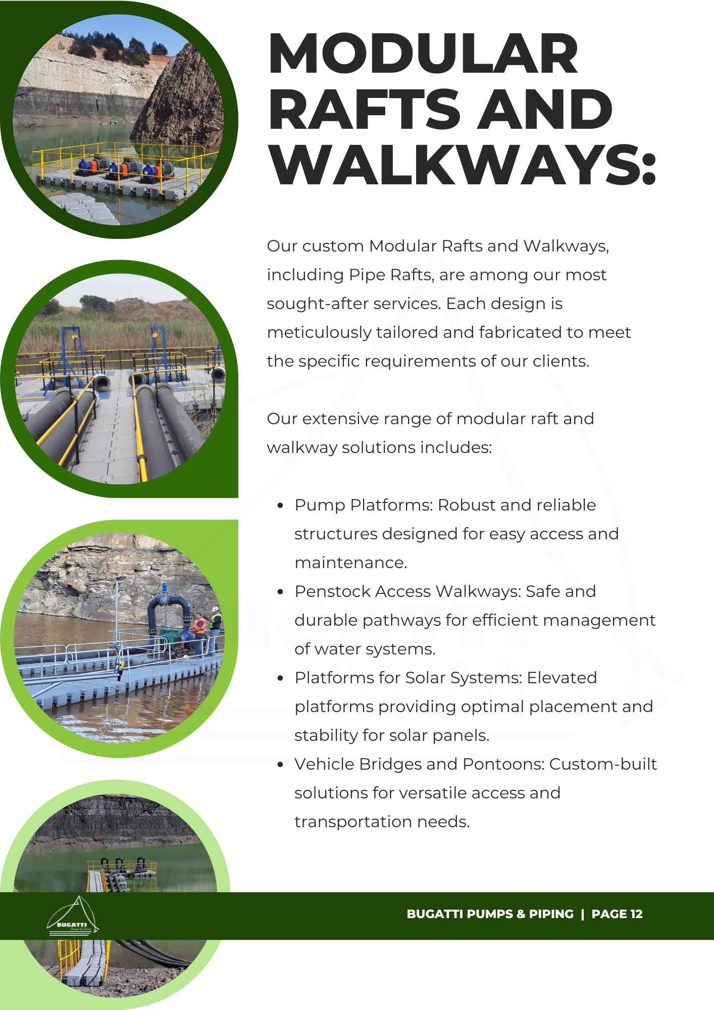 MODULAR RAFTS AND WALKWAYS