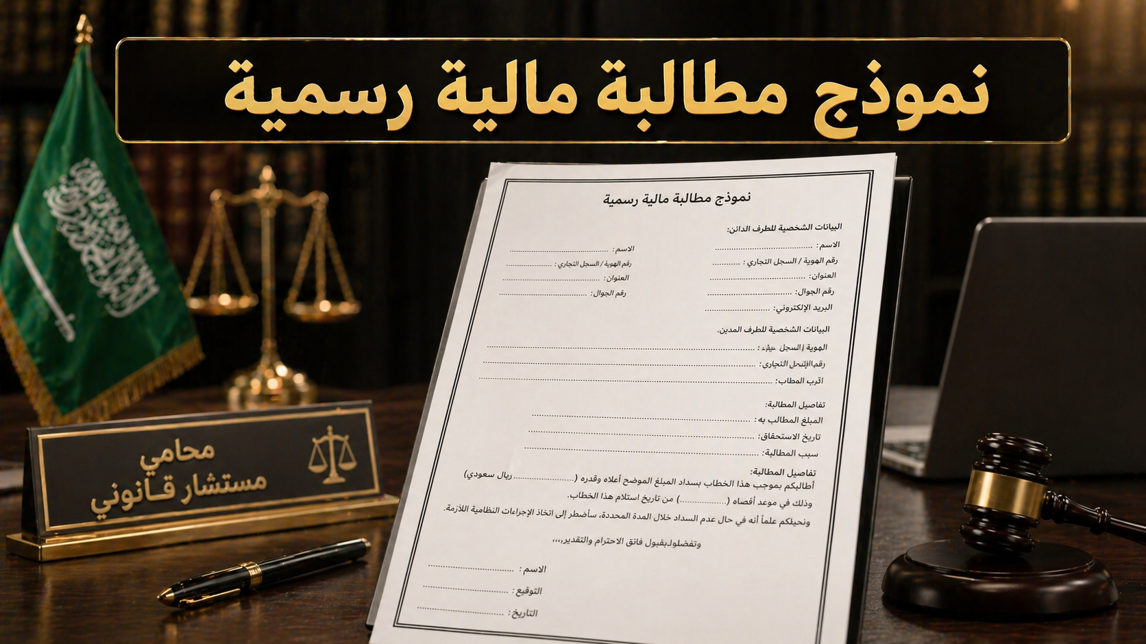 نموذج مطالبة مالية رسمية: دليلك لكتابة طلب احترافي