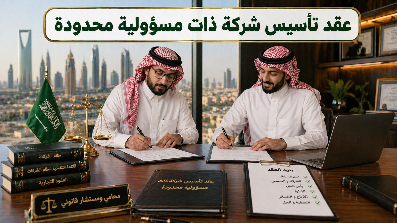 نموذج عقد تأسيس شركة ذات مسؤولية محدودة بصيغة قانونية