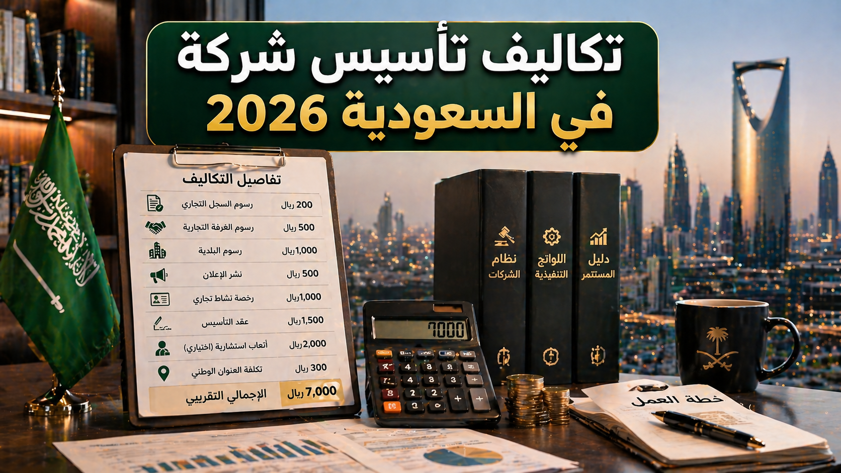 تكاليف تأسيس شركة في السعودية 2026 وأهم الرسوم