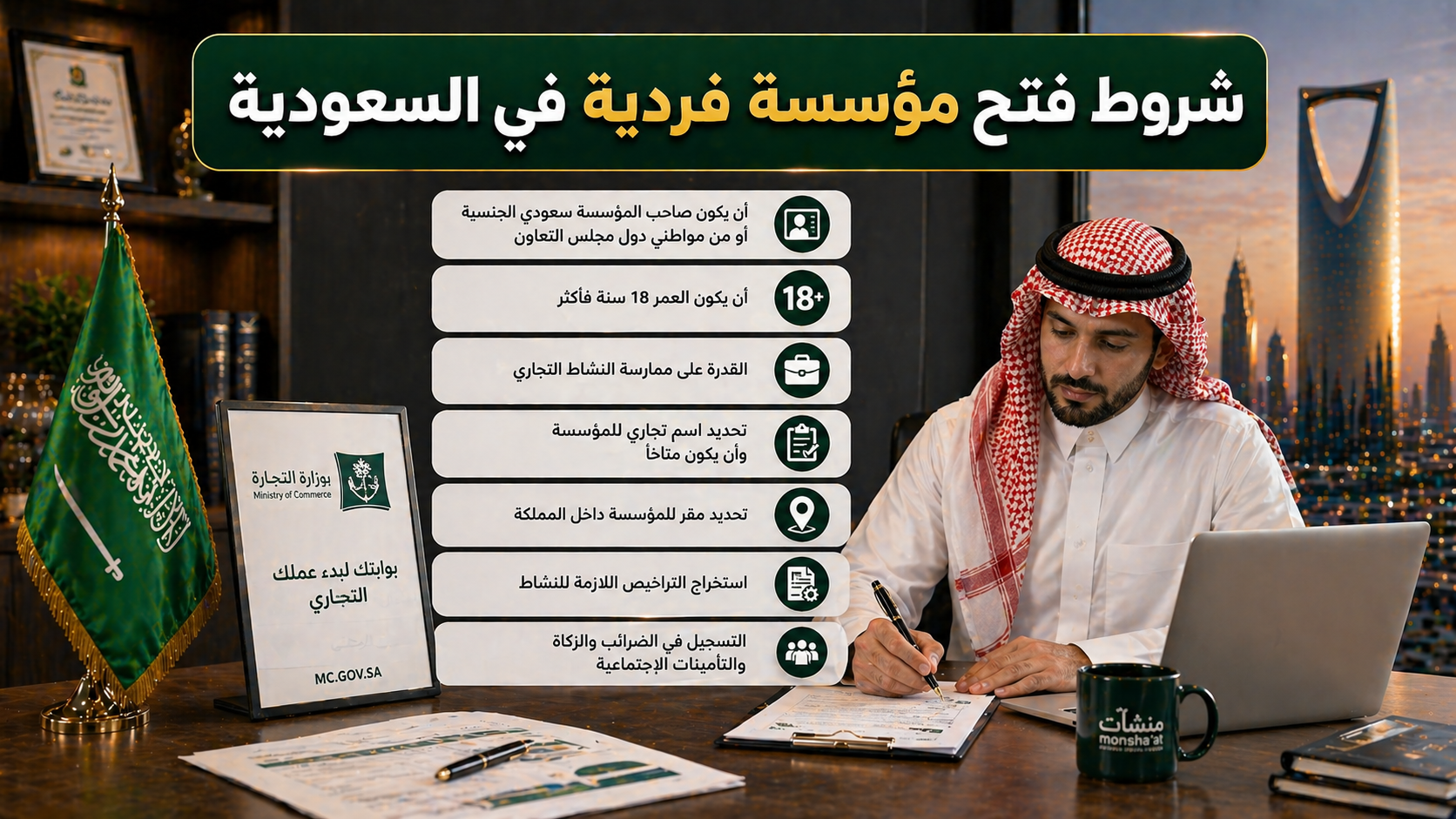 شروط فتح مؤسسة فردية في السعودية وأهم المتطلبات