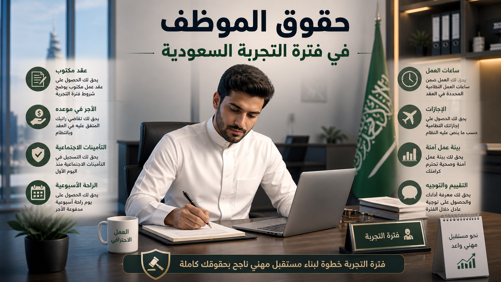 حقوق الموظف في فترة التجربة السعودية وأهم القوانين