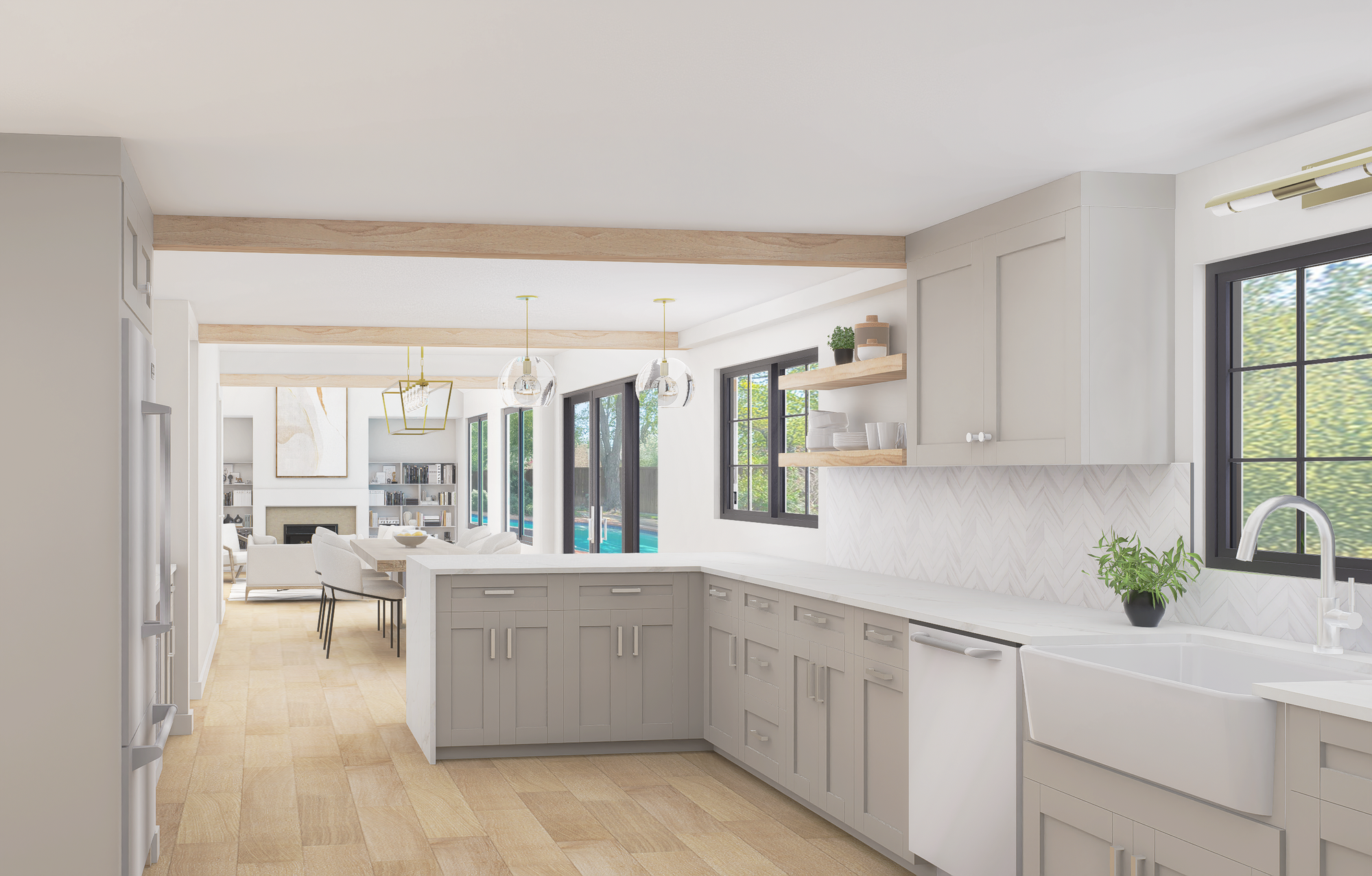 Open Concept Kitchen 