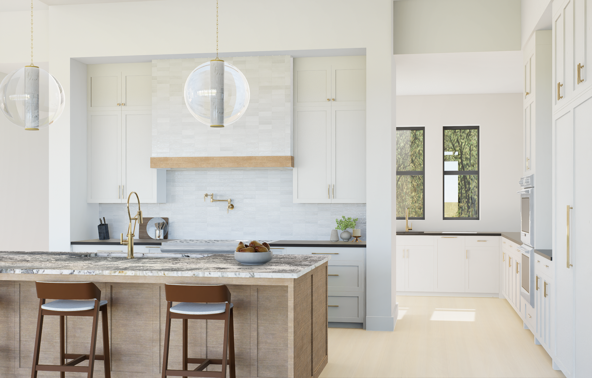 Open Concept Kitchen With Bar