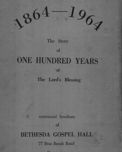 福音堂百年历史回顾：                             １８６４－１９６４