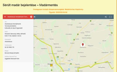 Madármentő állomásunk Alsódobszán