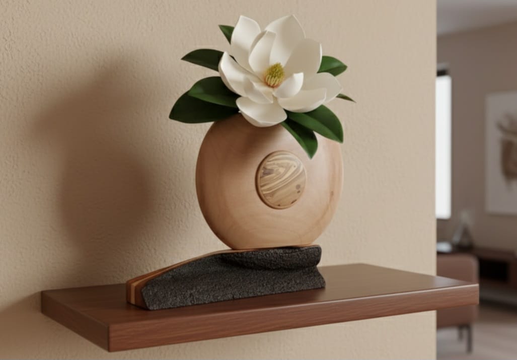 Disc-Vase mit Sockel €35,-