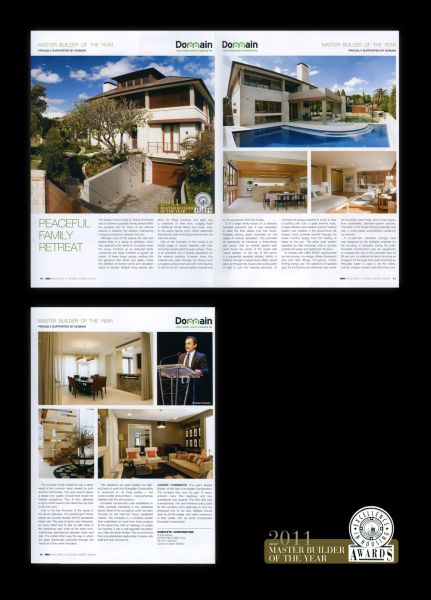 Housing Awards 2011 Master Builder of the Year