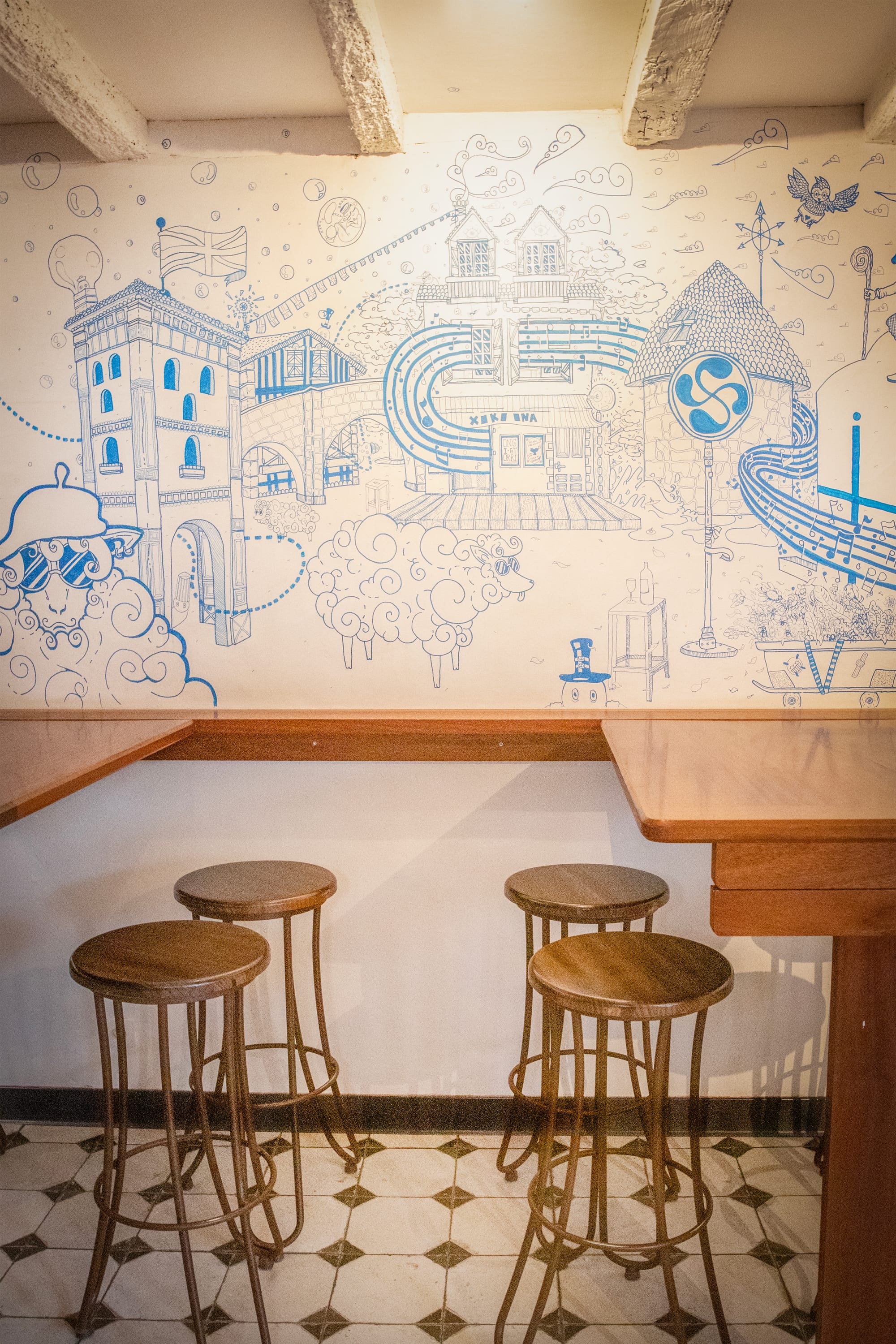 Projet de décoration, Bar Xoko Ona | Ascain, Pays basque