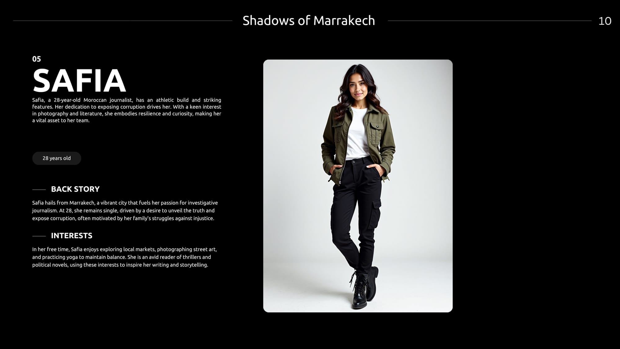 Shadows of Marrakech - Pitch deck