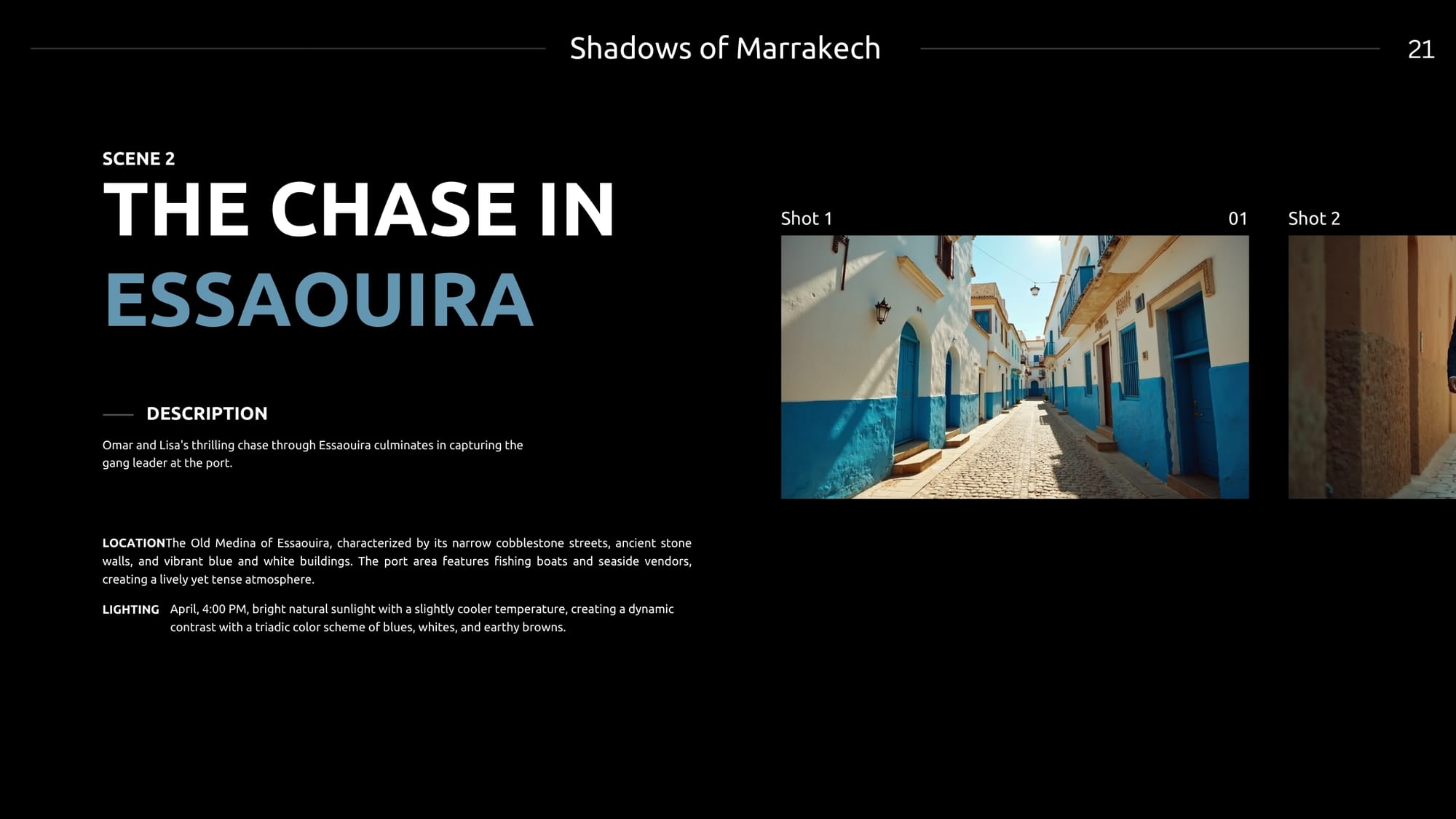 Shadows of Marrakech - Pitch deck