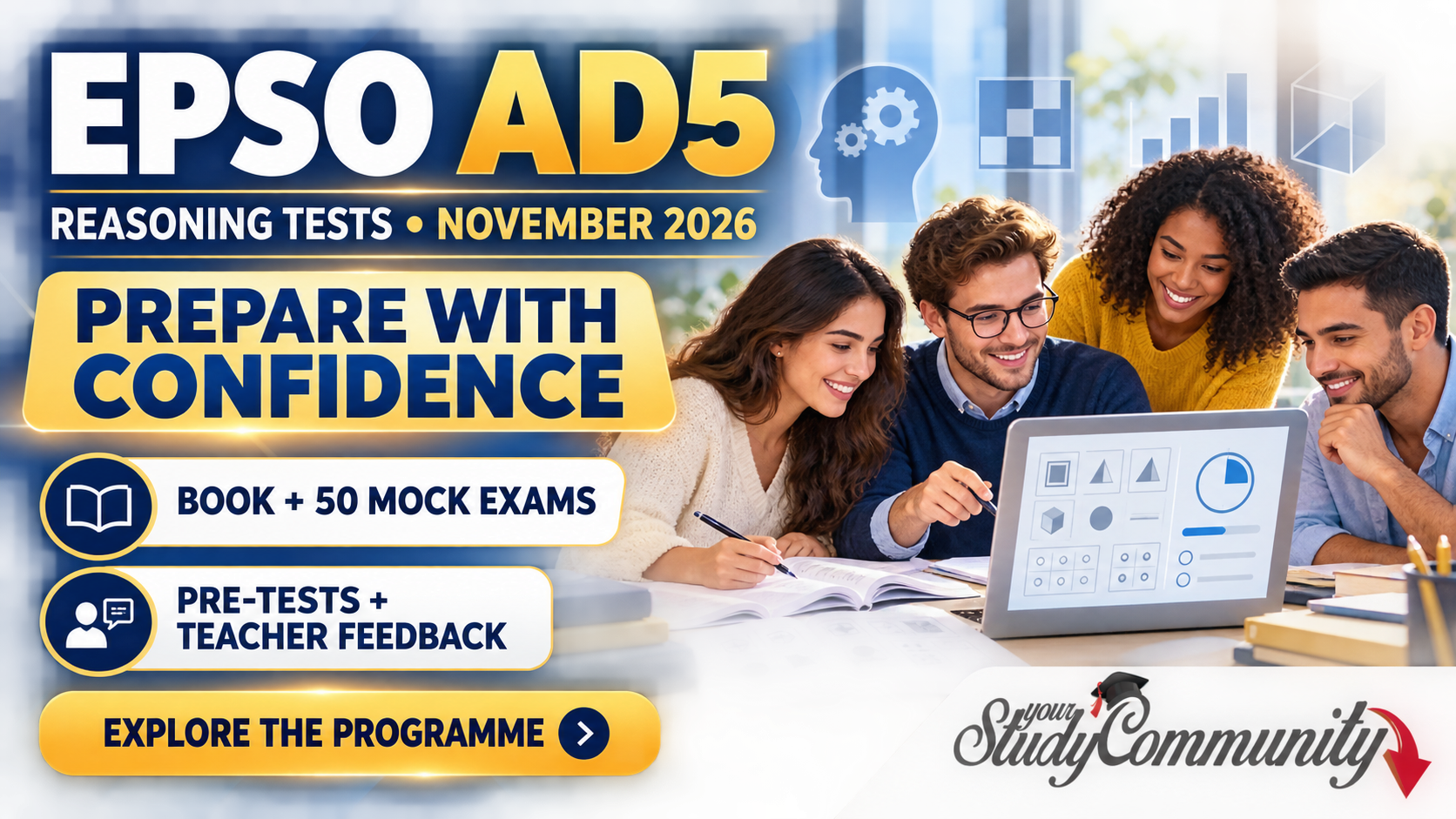 EPSO AD5 November 2026: Intensive Reasoning Skills Preparation in Your EU Language