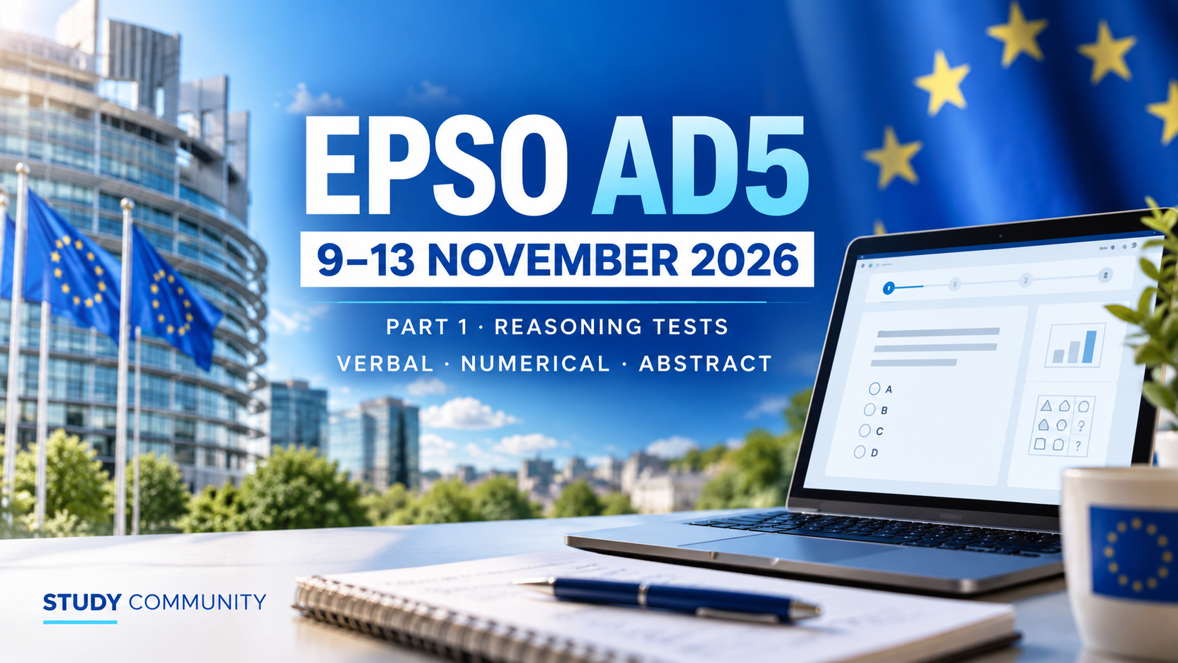 EPSO AD5 Part 1: Reasoning Tests on 9–13 November 2026 — Check Your Candidate Portal