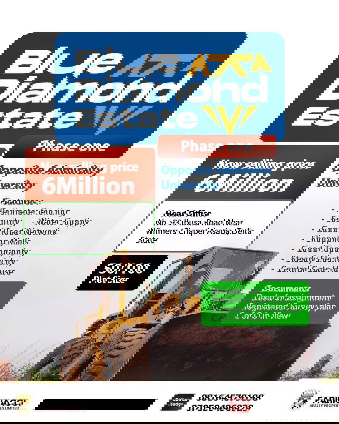 Blue Diamond Estates phase 1 and Phase 2