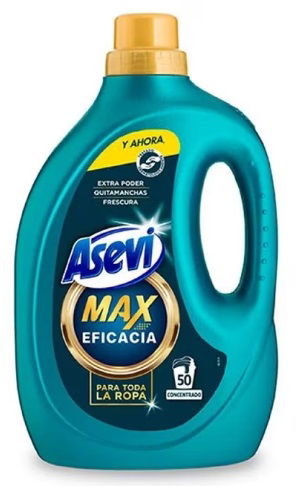 Detergent lichid rufe albe/color ASEVI MAX 50 spalari 2,5 litri