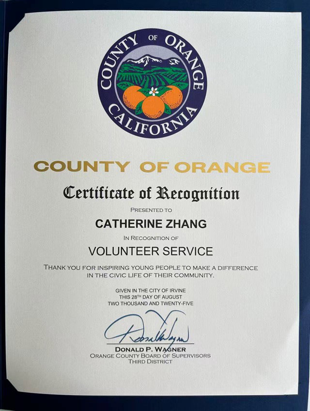 Orange County Volunteer Service Recognition (2025)