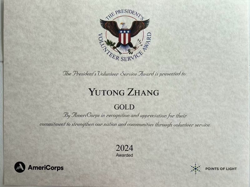 President’s Volunteer Service Award – Gold (2024)
