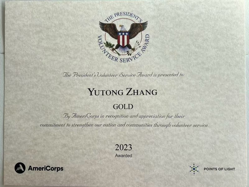 President’s Volunteer Service Award – Gold (2023)