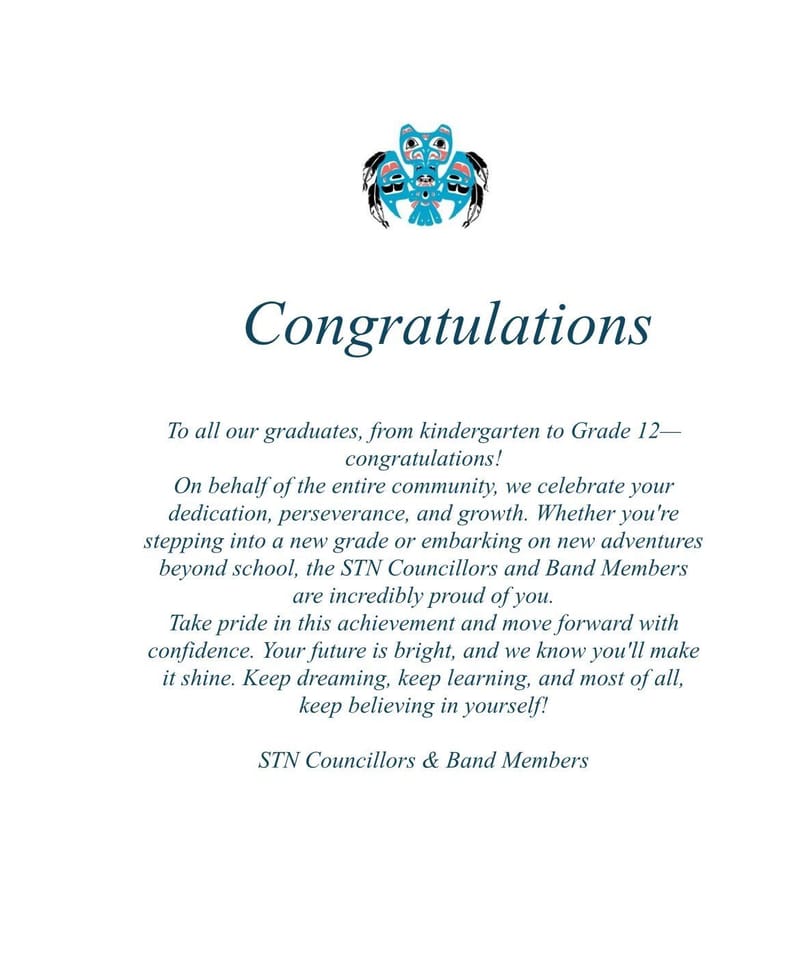 To our STN K-12 & Post Secondary Students