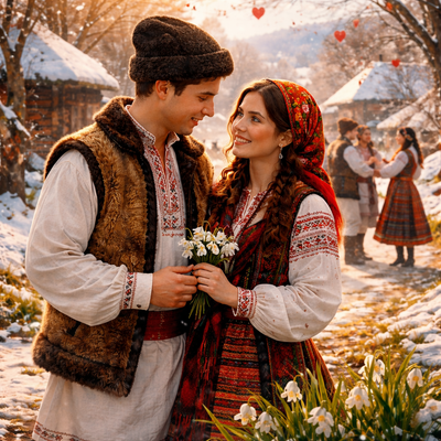 Dragobetele pe ulița satului