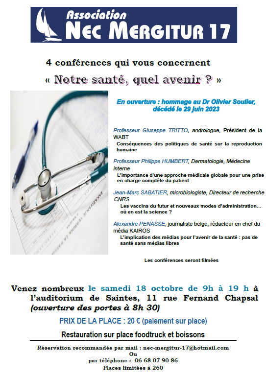Conférence "Notre Santé, quel avenir?"
