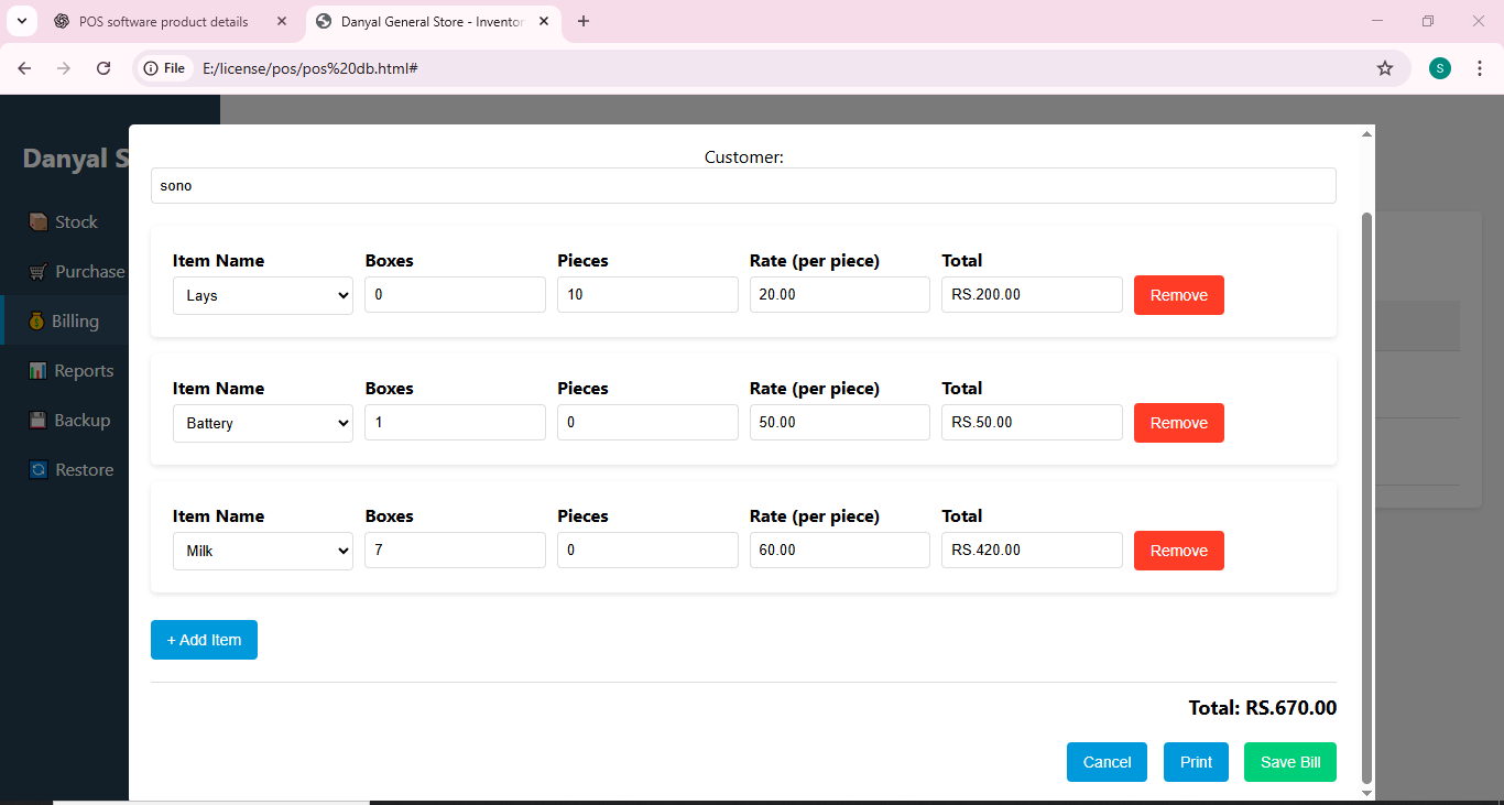 3. π° Billing System
