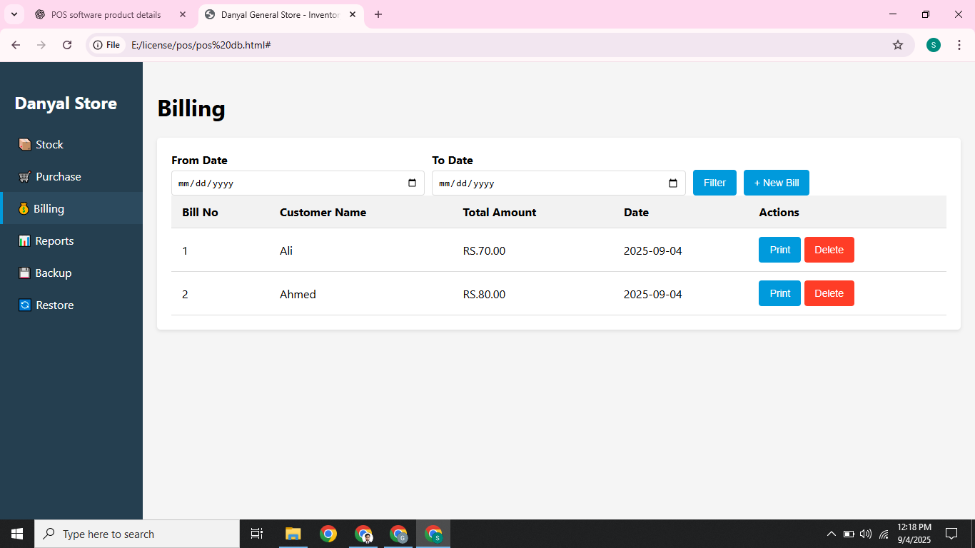 3. π° Billing System