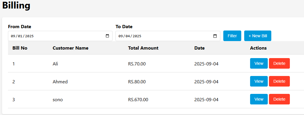 3. π° Billing System