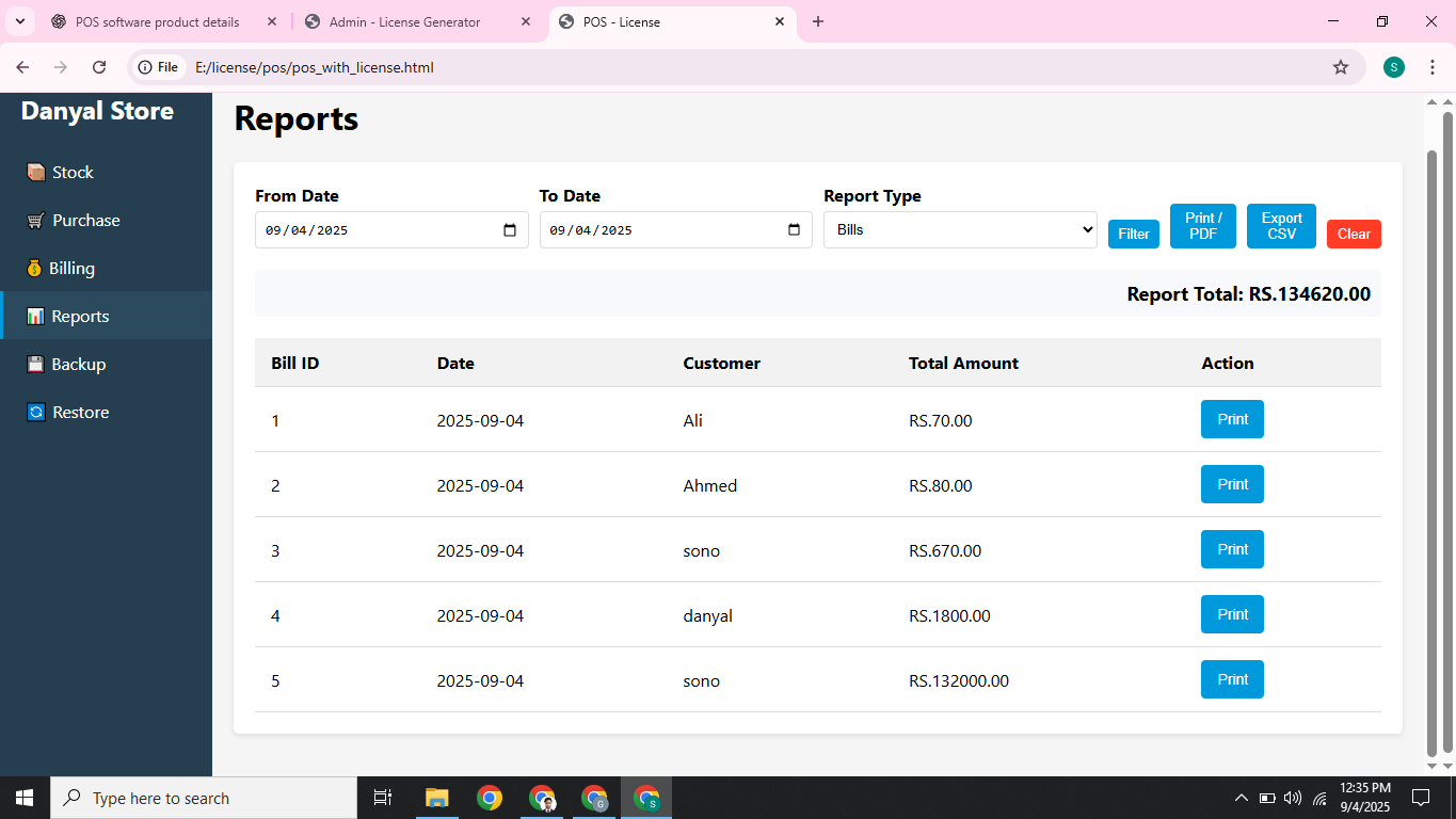 4. π Reports & Analytics
