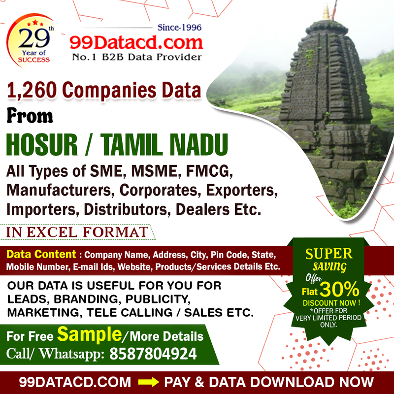 Download the Updated Hosur Company List from 99Datacd