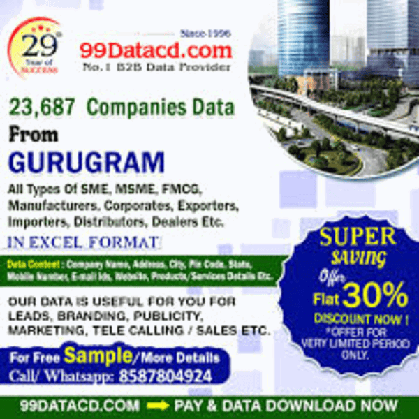Download Gurugram Industries list from 99Datacd