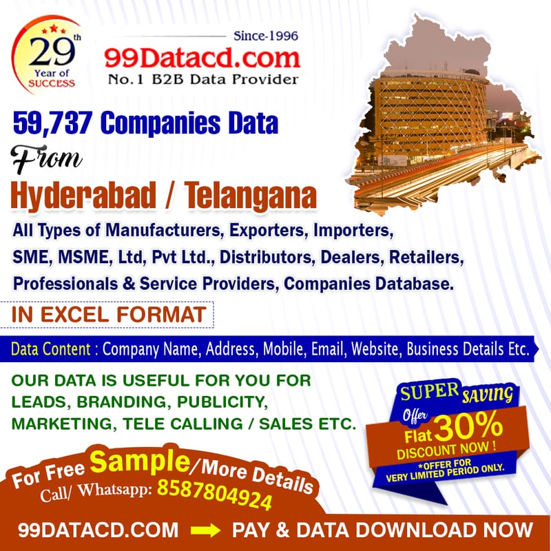 Hyderabad Companies List for Lead Generation