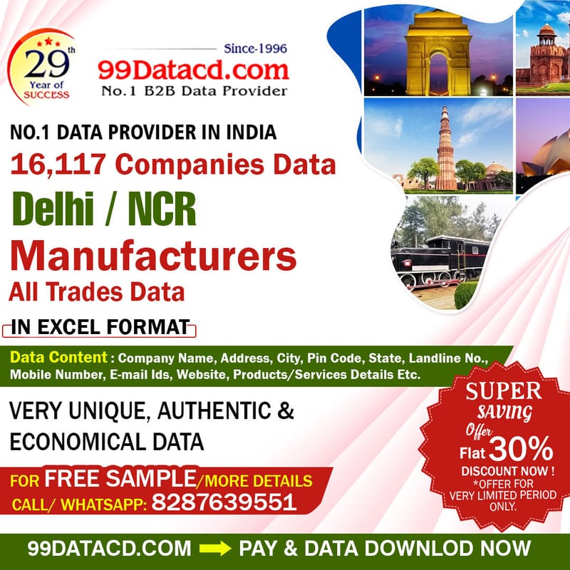 Verified List of  Manufacturing Companies in Delhi