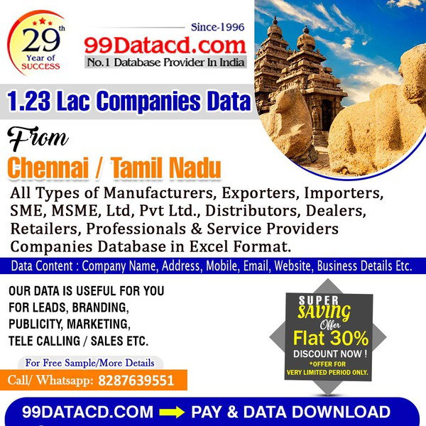 Buy Comprehensive List of Companies in Chennai
