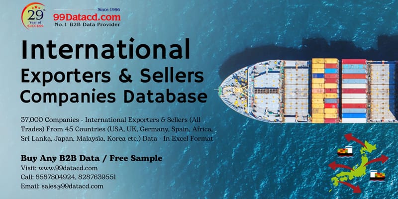 37000 International Exporters and Sellers Companies Data
