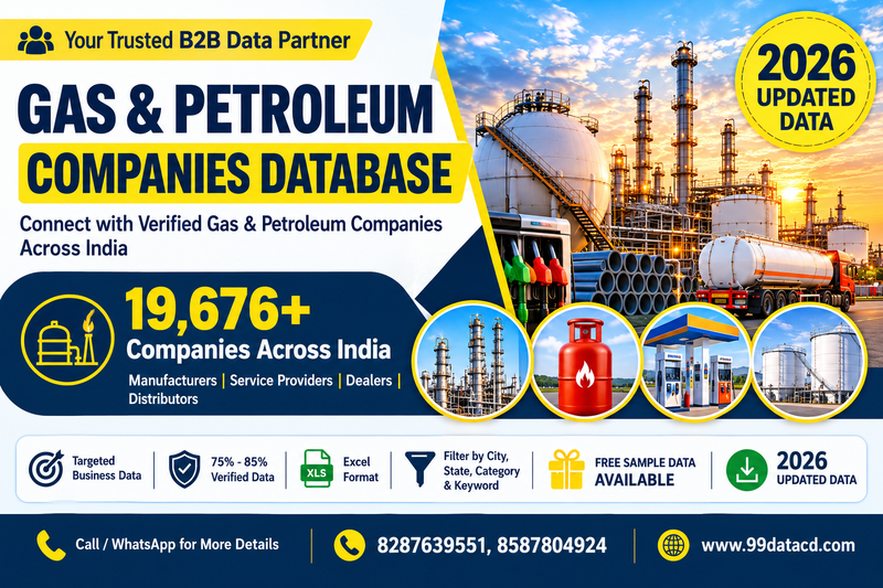 Best Gas and Petroleum Companies Database in India for Sales and Outreach