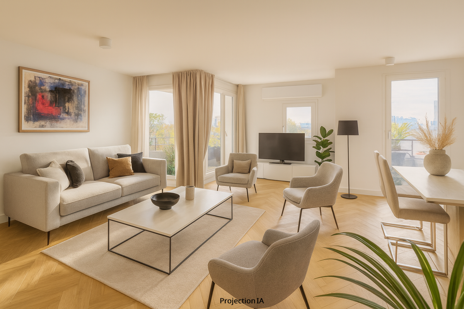 Appartement familial avec terrasse et balcon plein Sud à la lisière du 11 eme